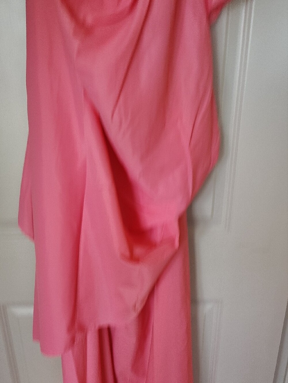 STAUD Coral-Pink Cowl Neck Satin Dress ABSOLUTELY BEAUTIFUL - Picture 10 of 14